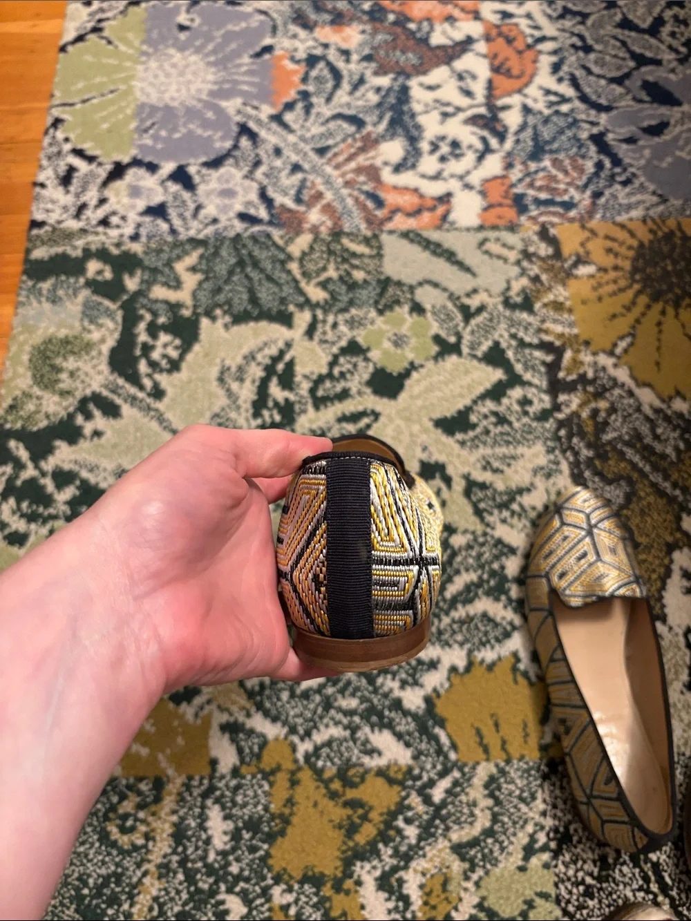 J Crew Embroidered Loafers Size 8